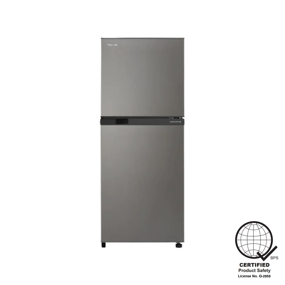 Toshiba 9 Cubic Feet 2-Door Inverter Dark Silver Refrigerator