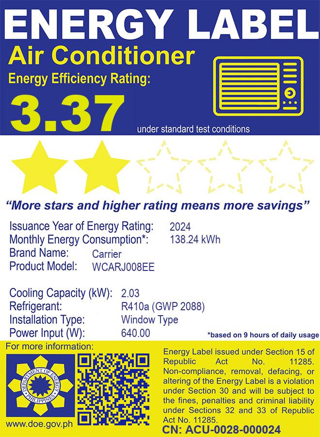 Carrier Aura, Side Discharge Non-Inverter