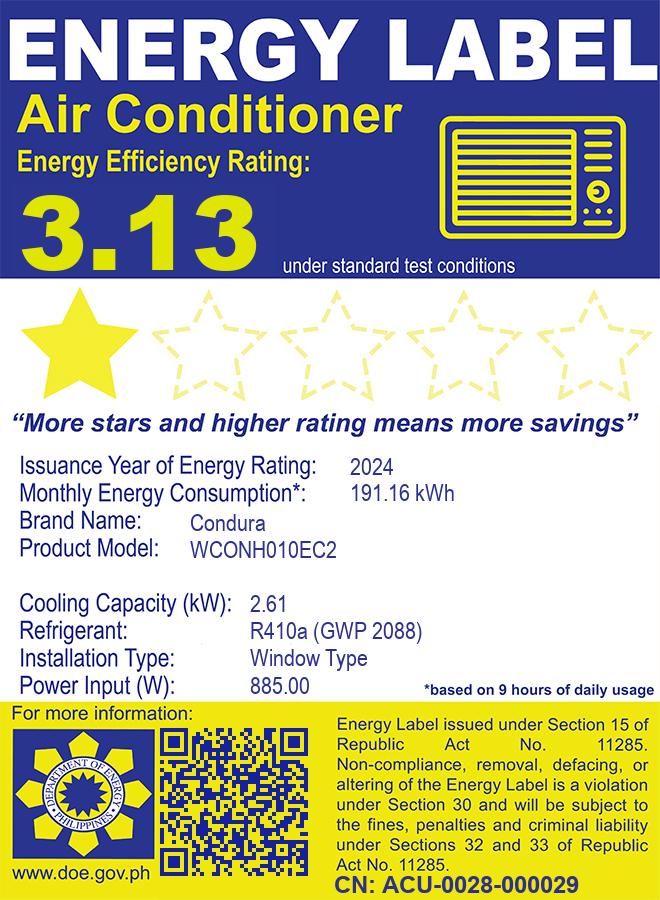 condura-6x-1-0hp-window-air-conditioner-yellow-energy-label-sticker-full-view-concepstore