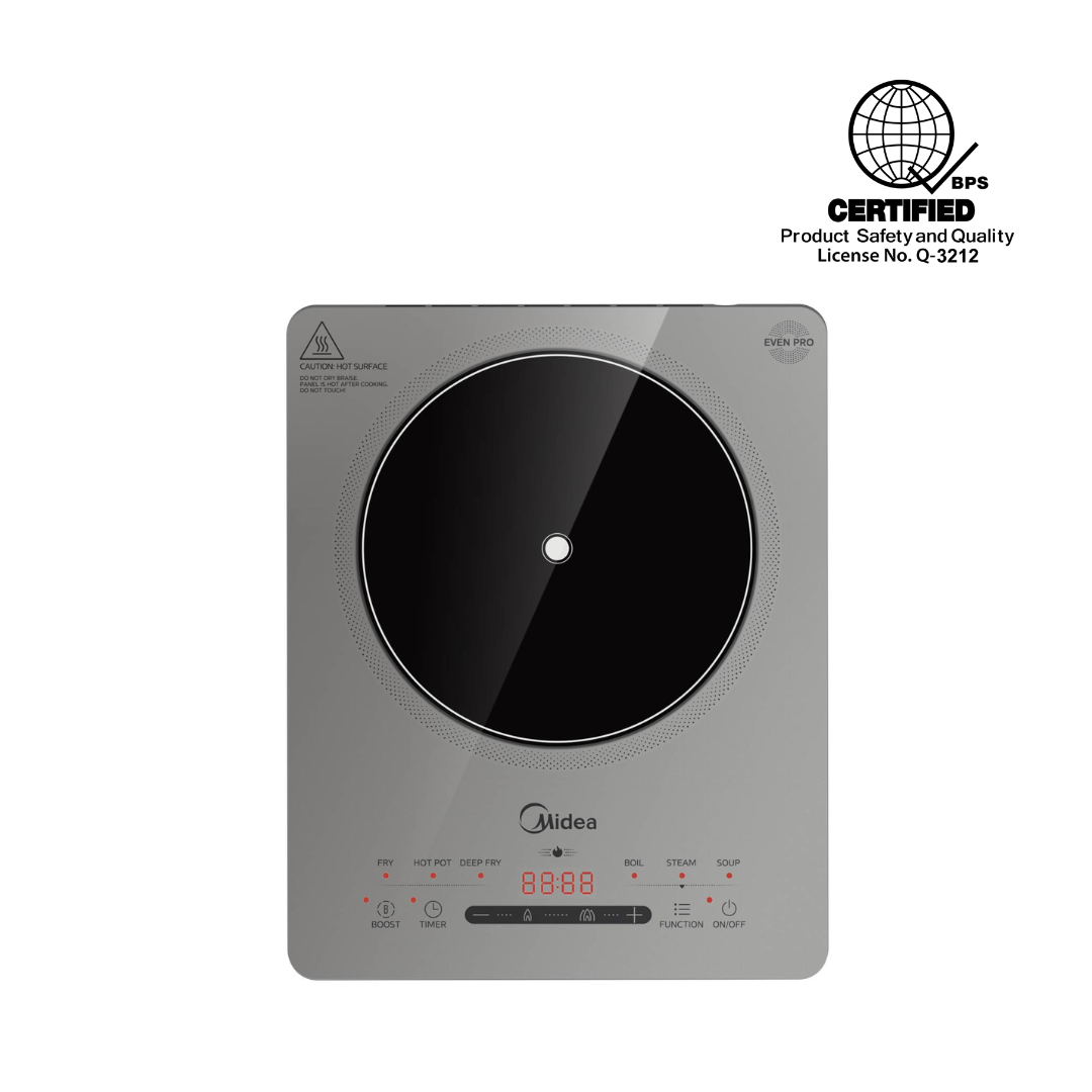 Midea 2200W Digital Induction Cooker (Glacier Silver)