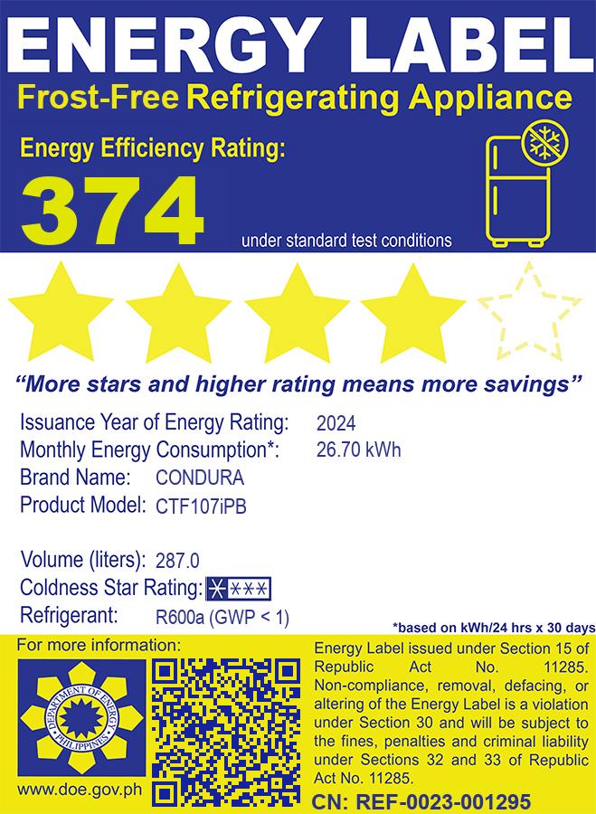 Condura BE YOU Series Limited Edition Refrigerator