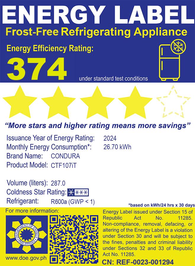 Condura BE YOU Series Limited Edition Refrigerator