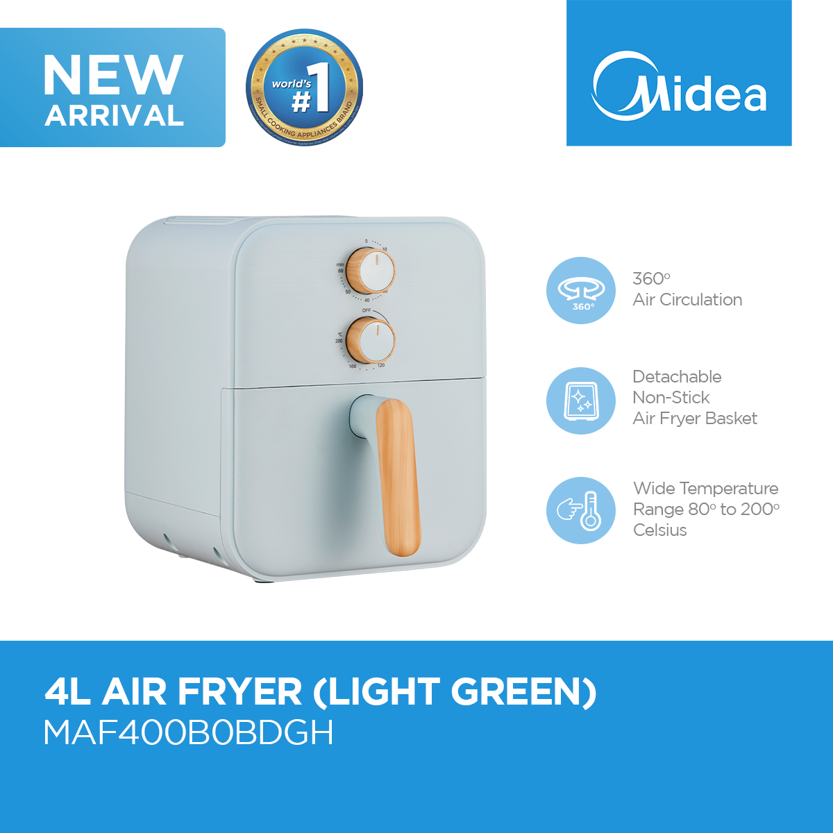 midea-4-liter-air-fryer-light-green-right-side-with-features-view-concepstore