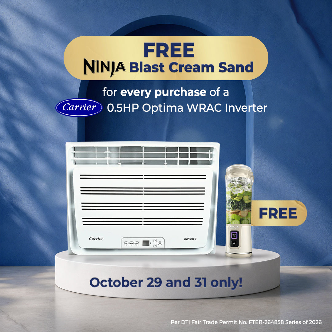 NEW Carrier Optima Window Type Inverter Air Conditioner + FREE Blast (Curated Bundle)