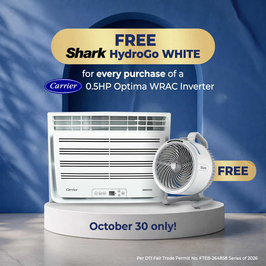 NEW Carrier Optima Window Type Inverter Air Conditioner + FREE Hydrogo (Curated Bundle)