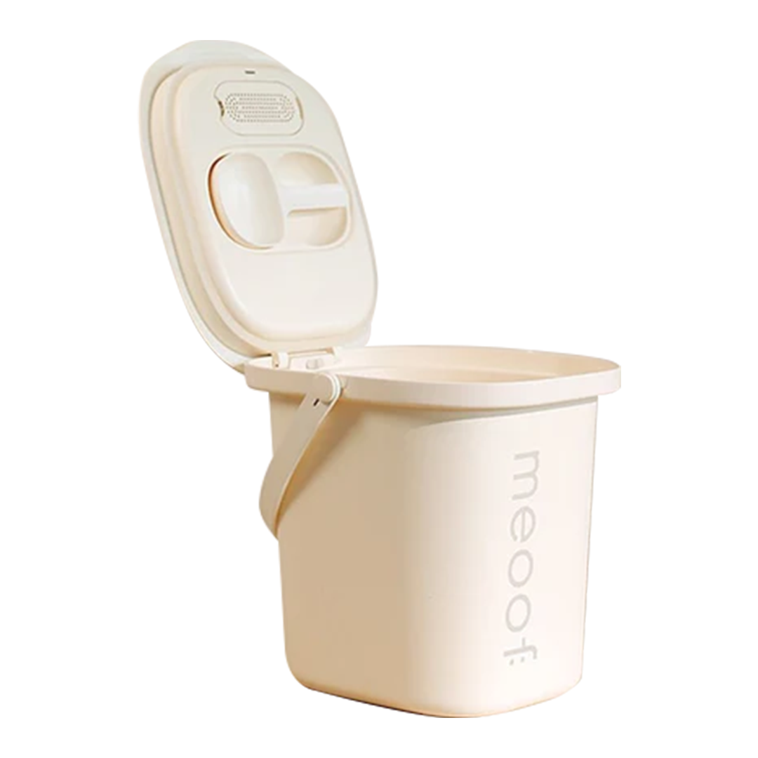 Meoof 13 L Smart Vacuum Pet Food Storage Container Airtight Food Storage Bin with Scoop