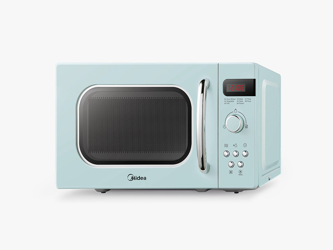 Midea 20L Retro Blue Digital Microwave Oven