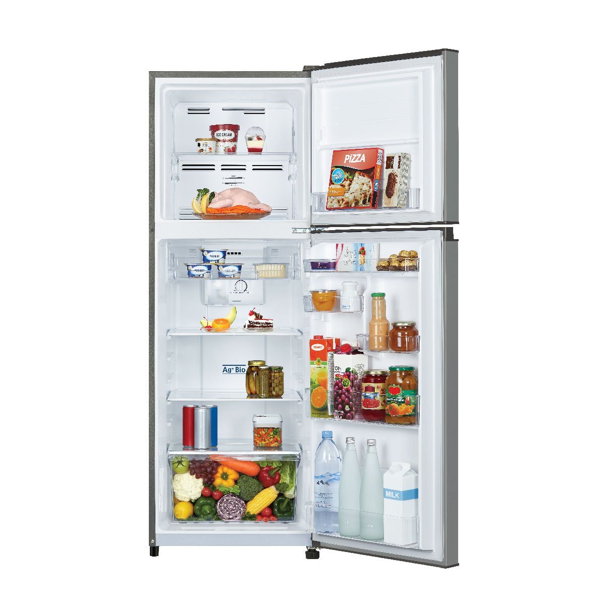 Toshiba 9 Cubic Feet 2-Door Inverter Dark Silver Refrigerator