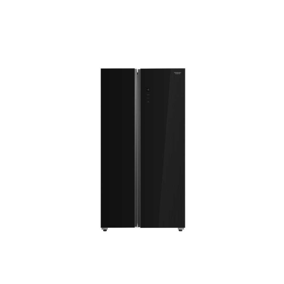 Condura No Frost Side by Side Inverter Black Glass