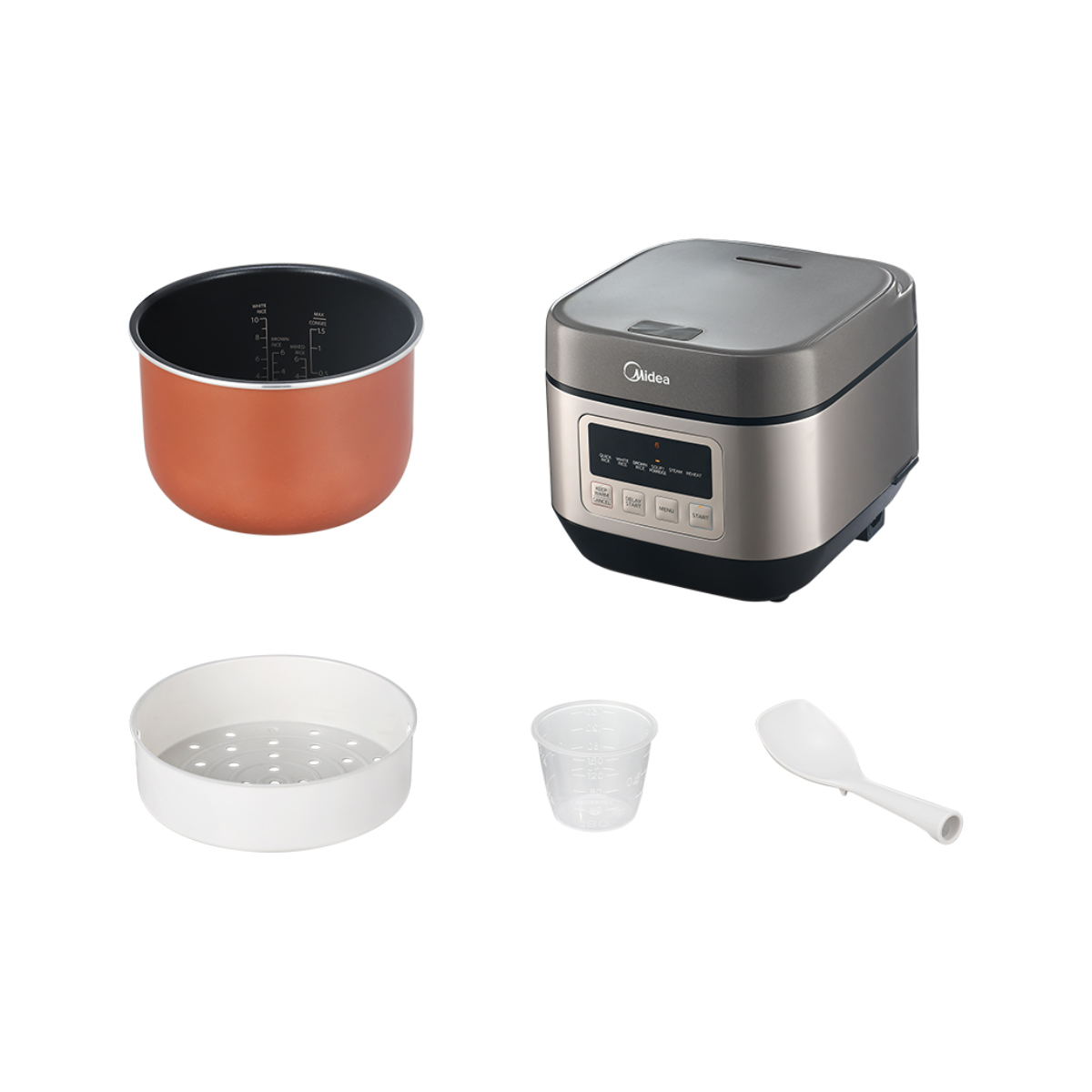 Midea 1.8L Digital Rice Cooker (Bronze)