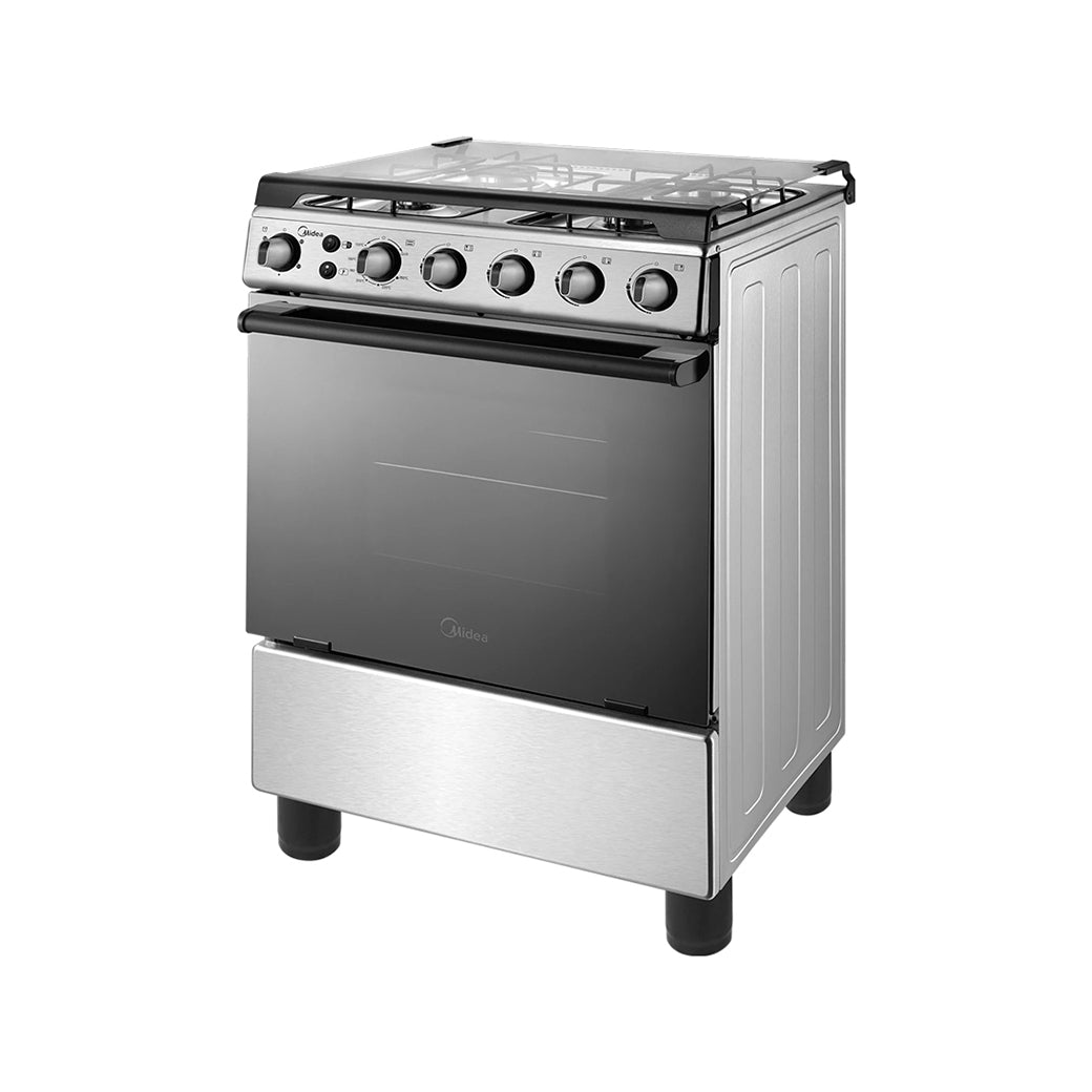 Midea 60cm 4-Burner Gas Range Silver