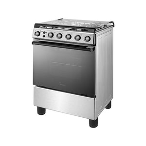 Midea 60cm 4-Burner Gas Range Silver