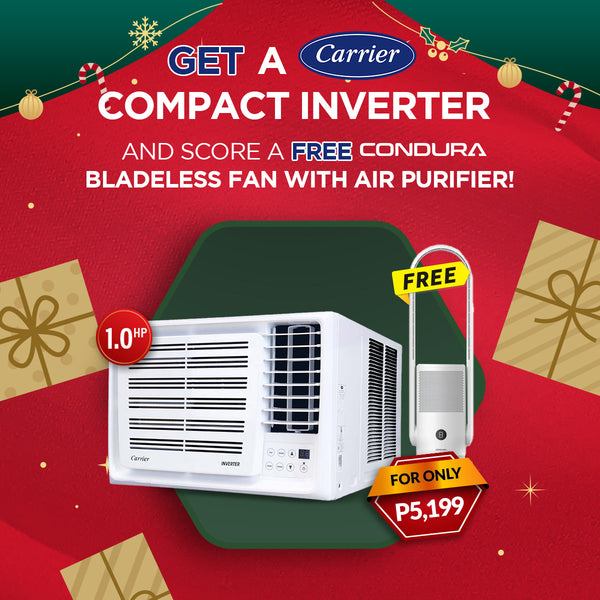 Carrier 1.0 HP Compact Inverter Window Air Conditioner