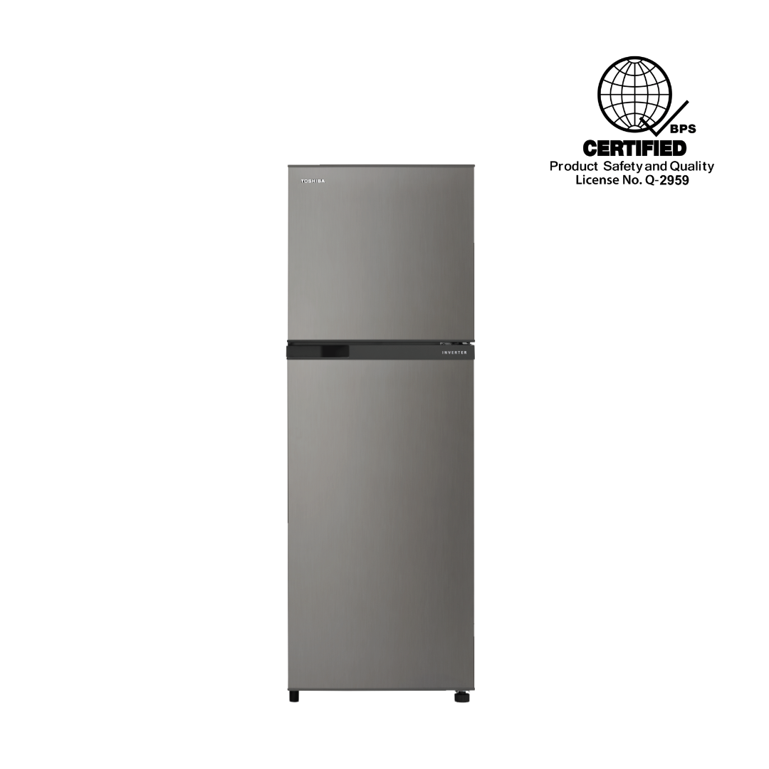 Toshiba 9 Cubic Feet 2-Door Inverter Dark Silver Refrigerator