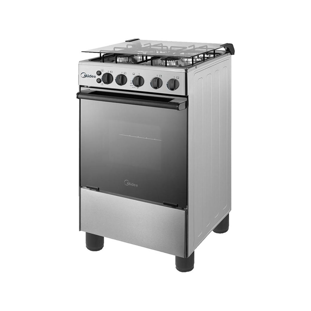 Midea 60cm 4-Burner Gas Range Silver